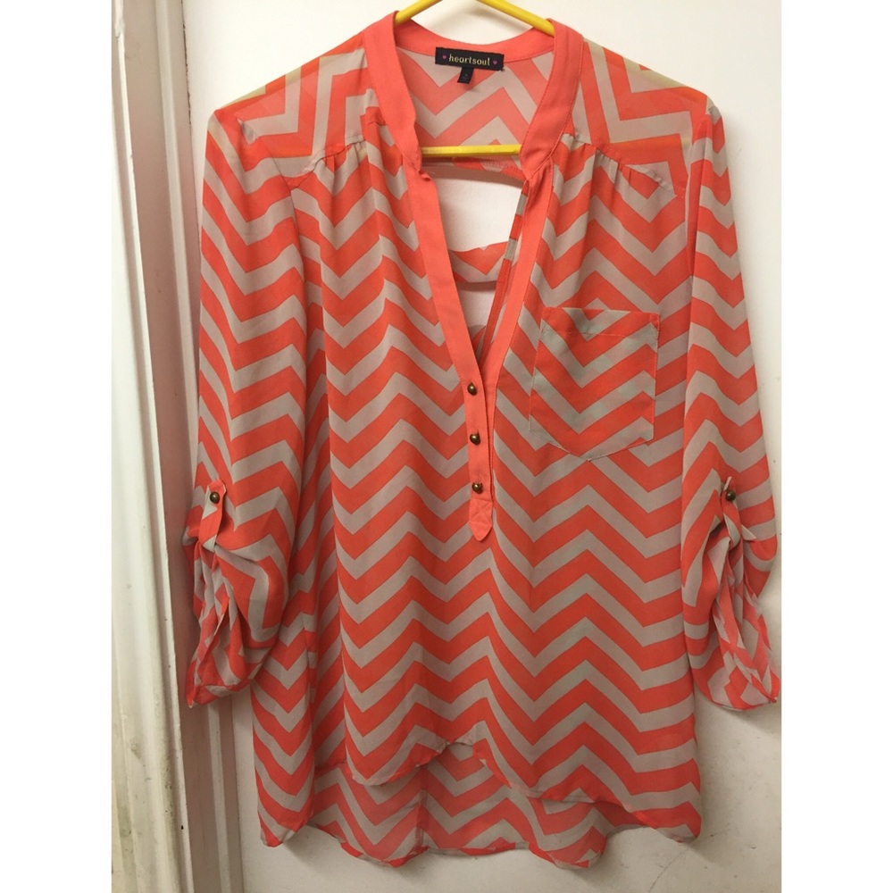 Chevron print top